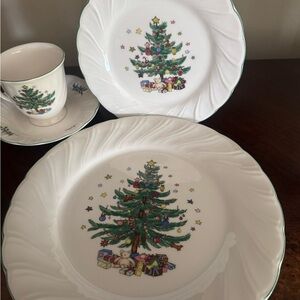 Nikko “Happy Holidays” Christmas Tree Dinnerware